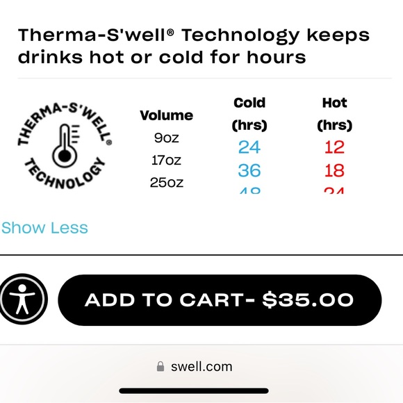 Cedar 17 oz Stainless Steel Water Bottle NWT - Picture 7 of 8